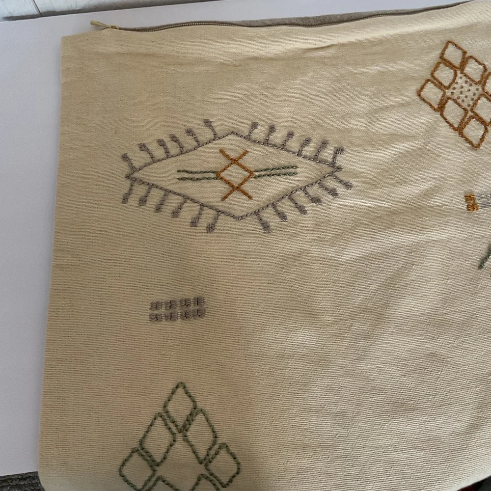 Crate and  Barrel Belgin Icon Pillow Cover 23” x 23”.